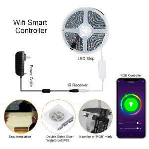Dimmable DIY RGB Smart Led Strip With Cold White Light 100 - 240VAC