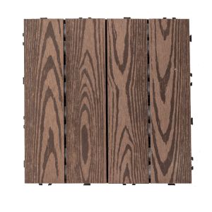 Customized Wood Deck Tiles Impact Resistant Outdoor Interlocking Wood Tiles