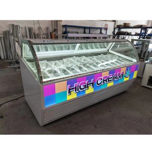 Gelato Display Showcase Freezer Desktop Table Mini Ice Cream Refrigerator