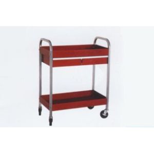 Red High Glossy Rolling Tool Cart / Garage Trolley with Brakes For Garage Hand