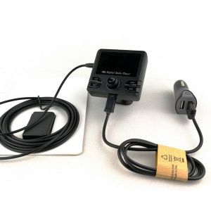 DAB/DAB+ Receiver antenna with Bluetooth and FM transmitter for cars