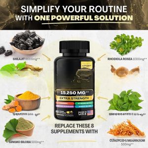 Shilajit extract powder fulvic acid capsule shilajit capsule resin 85 minerals