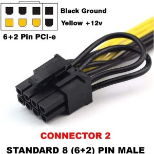 PCIE 6 Pin to 8 Pin GPU ATX Video Graphics Card PCIE PCI Express Power Cable