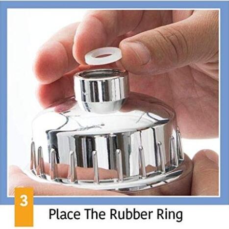 Bathroom Water Tap Filter Plastic Chromed KDF 55 Reduces Chlorine Shower Filters KK-TP-11B