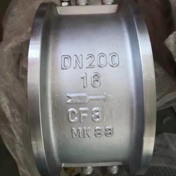 Normal Temperature Function Stainless Steel 304 Double Disc Butterfly Type Check Valve