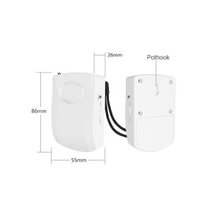 ABS Wireless Vibration Security Alarm 90*56*27mm RoHs Approved