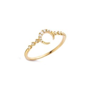 Men's Fine Sterling Silver 925 Custom Moon Ring with 14k 18k 24K Gold from