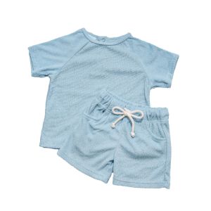 Towel Terry Fabric Custom Tee Shirts Neutral Baby Cosy Raglan Sleeve Tshirts