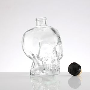 Custom Shape Liquor Decanter Skull Bottle for Vodka Whisky Wine Accessory from