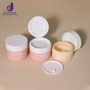 Plastic PP Jar 80ml 100ml 120ml Round Cosmetic Packaging For Face Cream With