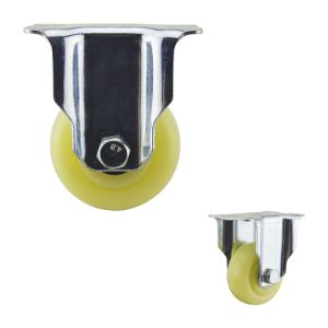 Solid Fixed Wheel Plastic Medium Duty Casters 80kg Load Capacity Factory