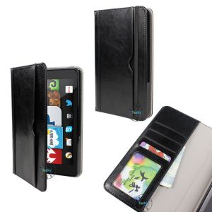 multi-function leather tablet book cases with wallet card slots for Frie HD 6