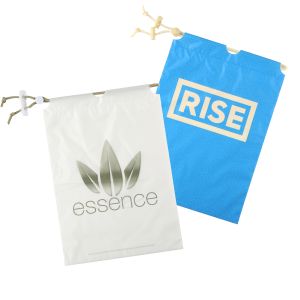 Printed Dual Layers Medicine LDPE Plastic Drawstring Bag