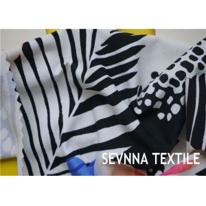 Print Sublimation Printed Polyester Fabric , Interlock Knitting Brushed Poly