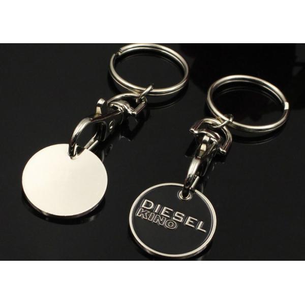 Custom metal token clasp buckle baking paint printed supermarket token buckle