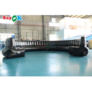 Black Airtight 0.6mm PVC Inflatable Sofa Furniture For Part Half Circle