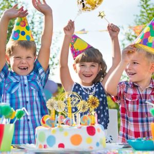 Birthday Paper Fans Banner Confetti Balloon Fireworks Golden Cupcake Topper For