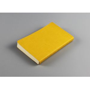 Debossed Yellow Soft Cover Notebook Recycled Matte Art Paper For Daily Memo