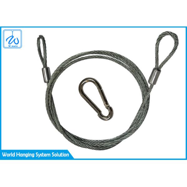 Quality Galvanized Steel Wire Rope Cable With Loops For Stage Spotlight With Stand wholesale