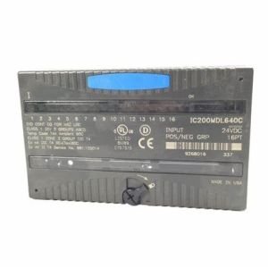 GE IC200MDL640 INPUT MODULE VERSAMAX 24V DC POSITIVE/NEGATIVE LOGIC 16 DISCRETE
