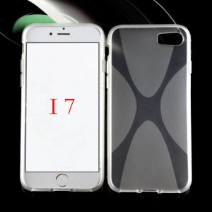 X line tpu cover case for Apple iphone 7 crystal X type tpu phone case for