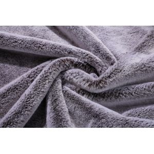 China Brown Solid Faux Fur Rabbit Polyester Fabric 150cm Adjustable on sale