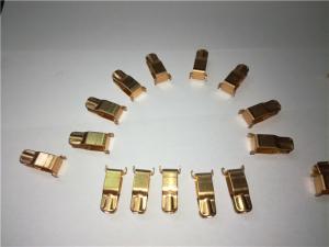 China BeCu Brass Stamping Parts One Row Cavity For Wall Switch Plugs / Sockets on sale