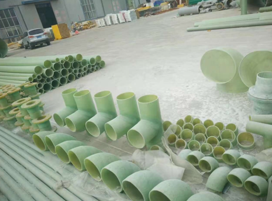 Three Way Four Way Fiberglass Pipe Elbow Tee FRP GRP Equal And Reducing Tees 6m 12m