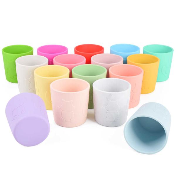Quality Squirrel Embossment Silicone Training Cup For Infants Customized Color wholesale