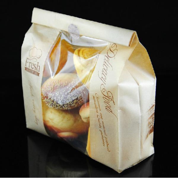 Quality Zipper Brown Kraft Customized Paper Bags Printing With For Bread / Bean wholesale