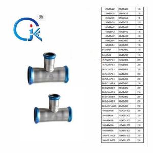 Reducing tee Polishing Stainless Steel Fittings DN15 - DN108 Nickel White Color
