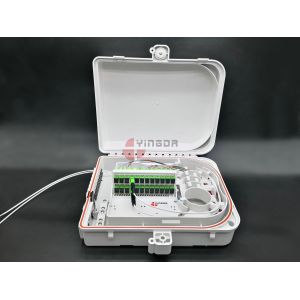 China 24 Port Fiber Optic Distribution Box Pole Mount With SC Adapters / Pigtails on sale
