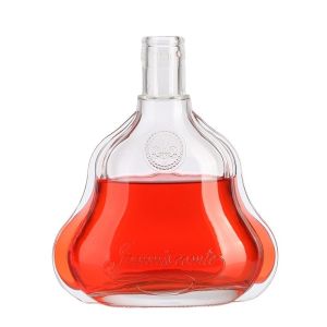 500ML Clear Glass Whiskey Spirit Bottle with Personalized Cap and Cork