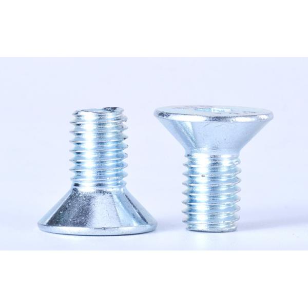 White Zinc Plated Flat Head Socket Drive Machine Screws Countersunk Head Hex