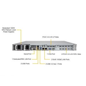 Server Type Supermicro 1U WIO SuperServer SYS-510P-WTR Rack Design 8 DDR4 DIMM