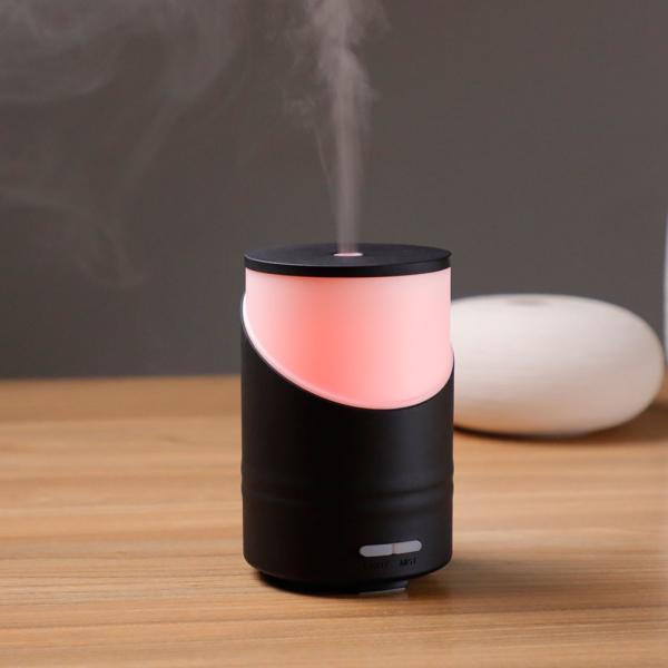 160ML Wood Grain Ultrasonic Atomizer Essential Oil Aroma Diffuser with Waterless