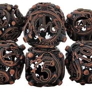 Longkong Circle Metal Dice Set DND Dungeon And Multi -Noodle RPG Chessboard Game