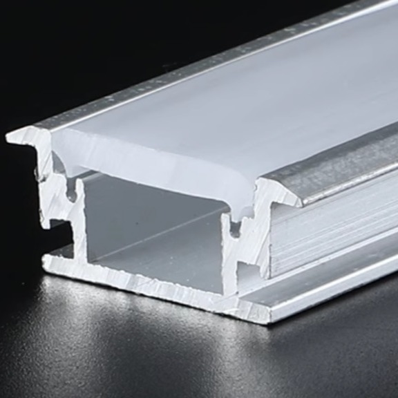 Quality 10 Mm Deep Aluminium LED Profile With Flange With PMMA Opal Matt Diffuser wholesale