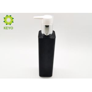 Glossy Black Empty Cosmetic Bottles , 10 OZ Plastic Pump Bottles For Shampoo