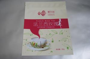China Flat Aluminum Foil Custom Tea Bag Packaging For French Rose Tea on sale