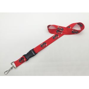 Silk Screen Printing Dye Sublimation Lanyards , Embroidered Lanyard For Whistle