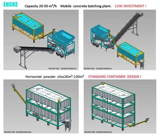 Quality Portable Aggregate Bins 2*4m3 Volumetric Batching Plant wholesale