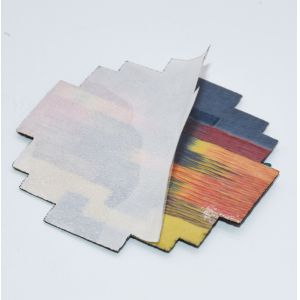 Self Adhesive Iron On Embroidered Patches Customized Shape Polyester Cotton