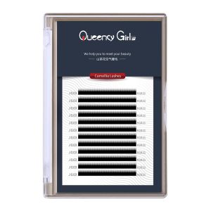 Cheap Camellia Synthetic Mink Eyelash Extensions , Blooming Lashing Single Eyelash Extensions 0.03mm for sale