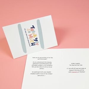 Customized Thank You Card for Supporting My Small Business UV and Offset