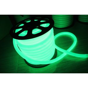 Cheap new design 24v ip67 waterproof green 100leds/m 360 round neon flex lights for sale