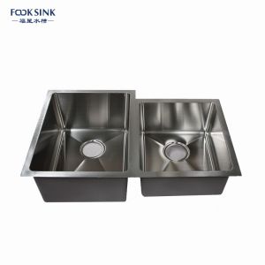 Double Bowl Undermount Kitchen Sink Manual Made With Polished Surface