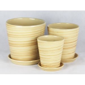 Single Quantity Handcrafted Ceramic Containers Drainage For Flourishing Plants