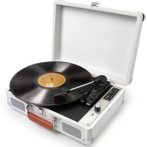 5.0 Bluetooth Suitcase Record Player , 3 Speed Record Player With Speakers