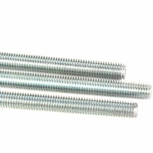 Industry Galvanized Tooth Bar Threaded Screw DIN975 4.8 Level White